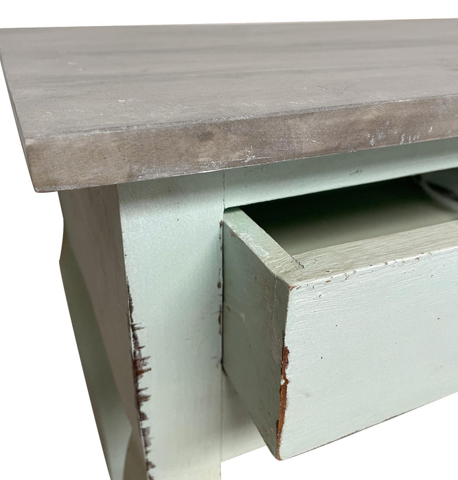 Sunset Trading Cottage Table | Bahama Blue/Natural Limewash Solid Wood | Fully Assembled -  Chapter 11 Furniture (Lewiston, Maine)