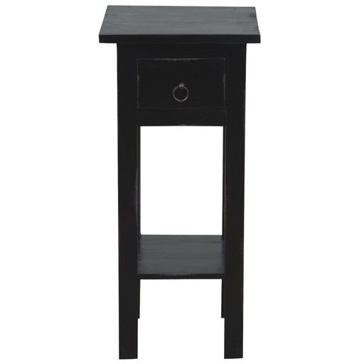 Sunset Trading Cottage Narrow Side End Table | Distressed Black Solid Wood | Fully Assembled Small Nightstand -  Chapter 11 Furniture (Lewiston, Maine)