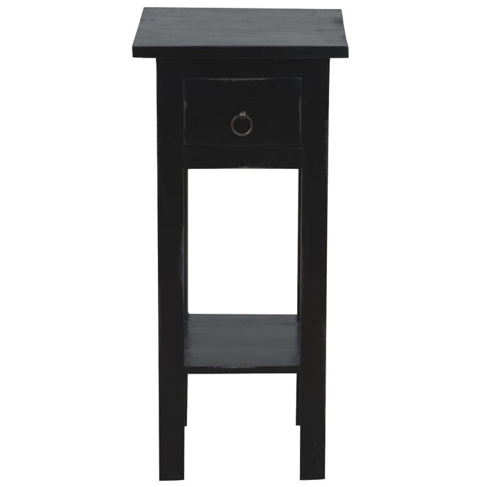 Sunset Trading Cottage Narrow Side End Table | Distressed Black Solid Wood | Fully Assembled Small Nightstand -  Chapter 11 Furniture (Lewiston, Maine)