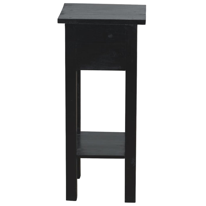 Sunset Trading Cottage Narrow Side End Table | Distressed Black Solid Wood | Fully Assembled Small Nightstand -  Chapter 11 Furniture (Lewiston, Maine)
