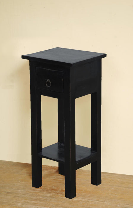 Sunset Trading Cottage Narrow Side End Table | Distressed Black Solid Wood | Fully Assembled Small Nightstand -  Chapter 11 Furniture (Lewiston, Maine)