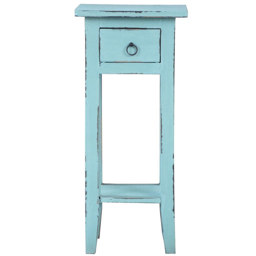 Sunset Trading Cottage Narrow Side End Table | Beach Blue Solid Wood | Fully Assembled Small Nightstand -  Chapter 11 Furniture (Lewiston, Maine)