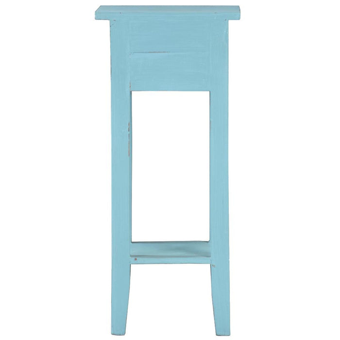 Sunset Trading Cottage Narrow Side End Table | Beach Blue Solid Wood | Fully Assembled Small Nightstand -  Chapter 11 Furniture (Lewiston, Maine)