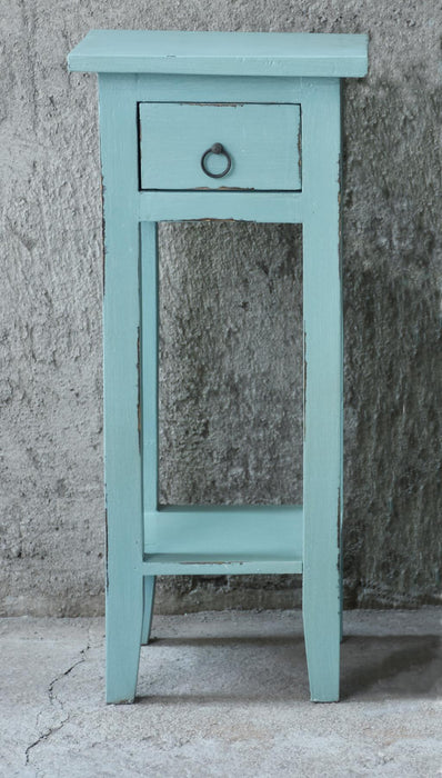 Sunset Trading Cottage Narrow Side End Table | Beach Blue Solid Wood | Fully Assembled Small Nightstand -  Chapter 11 Furniture (Lewiston, Maine)