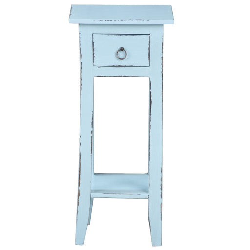 Sunset Trading Cottage Narrow Side End Table | Sky Blue Solid Wood | Fully Assembled Small Nightstand -  Chapter 11 Furniture (Lewiston, Maine)