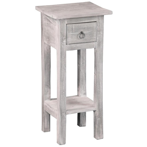 Sunset Trading Cottage Narrow Side End Table | Distressed Light Grey Solid Wood | Fully Assembled Small Nightstand -  Chapter 11 Furniture (Lewiston, Maine)