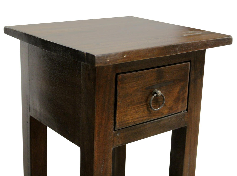 Sunset Trading Cottage Narrow Side End Table | Java Brown Solid Wood | Fully Assembled Small Nightstand -  Chapter 11 Furniture (Lewiston, Maine)
