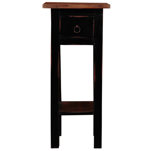 Sunset Trading Cottage Narrow Side End Table | Antique Black/Raftwood Solid Wood | Fully Assembled Small Nightstand -  Chapter 11 Furniture (Lewiston, Maine)
