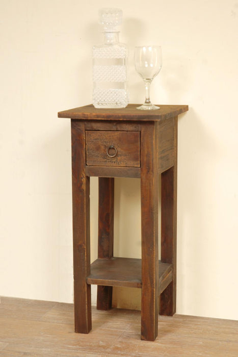 Sunset Trading Cottage Narrow Side End Table | Raftwood Brown Solid Wood | Fully Assembled Small Nightstand -  Chapter 11 Furniture (Lewiston, Maine)
