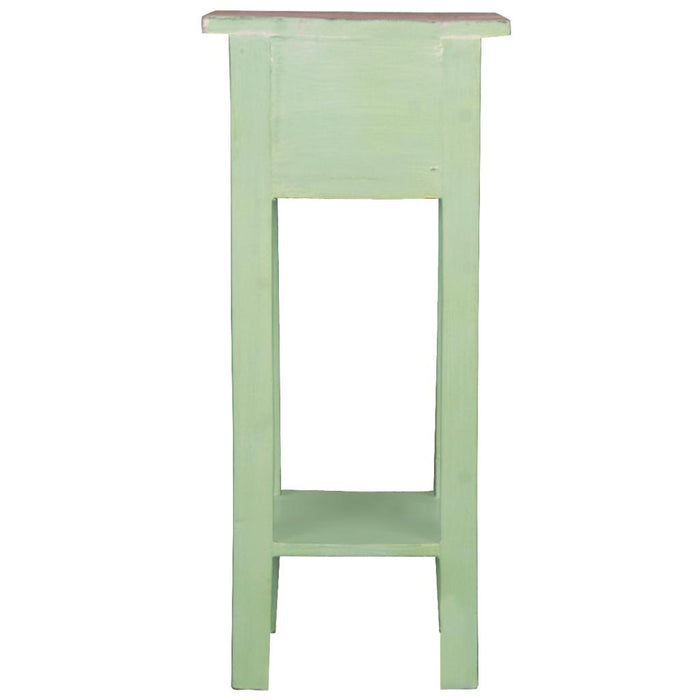 Sunset Trading Cottage Narrow Side Table | Distressed Bahama/Natural Limewash Solid Wood | Fully Assembled Small Nightstand -  Chapter 11 Furniture (Lewiston, Maine)