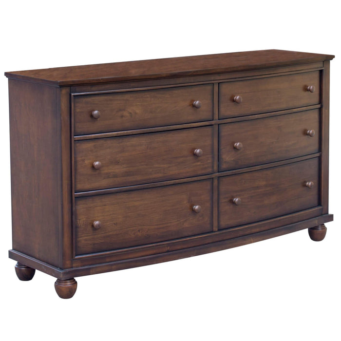 Sunset Trading Bahama Shutter Wood 6 Drawer Double Dresser | Tropical Walnut Brown