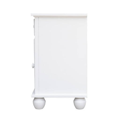 Sunset Trading White Shutter Wood Nightstand -  Chapter 11 Furniture (Lewiston, Maine)
