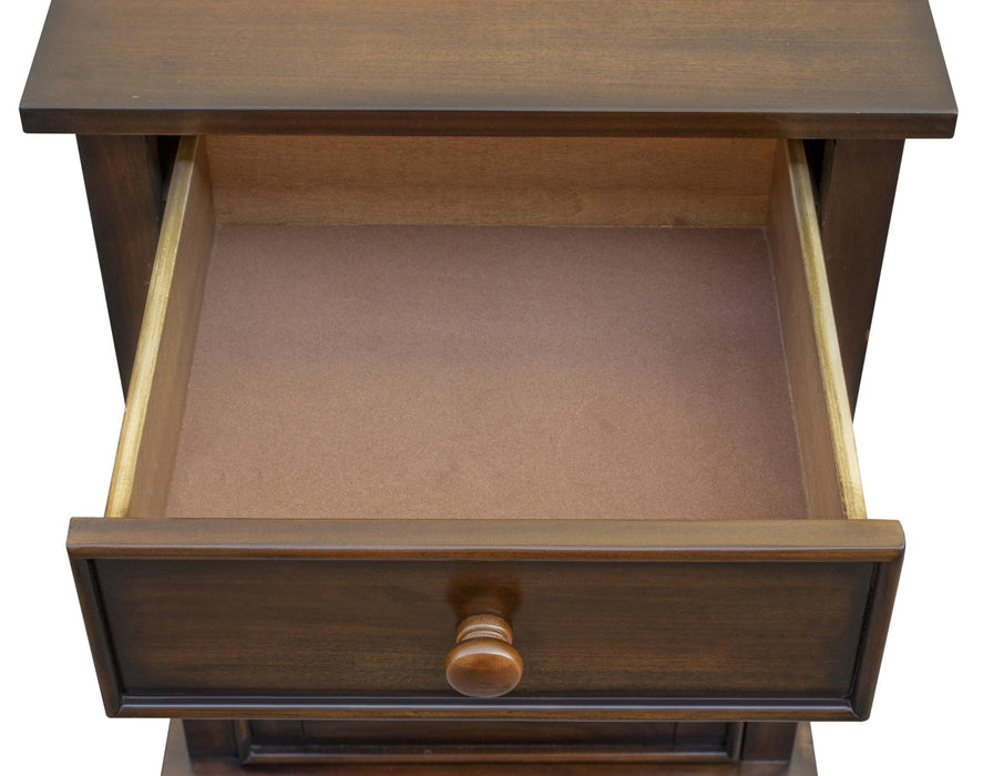 Sunset Trading Bahama Shutter Wood Nightstand | Tropical Walnut Brown