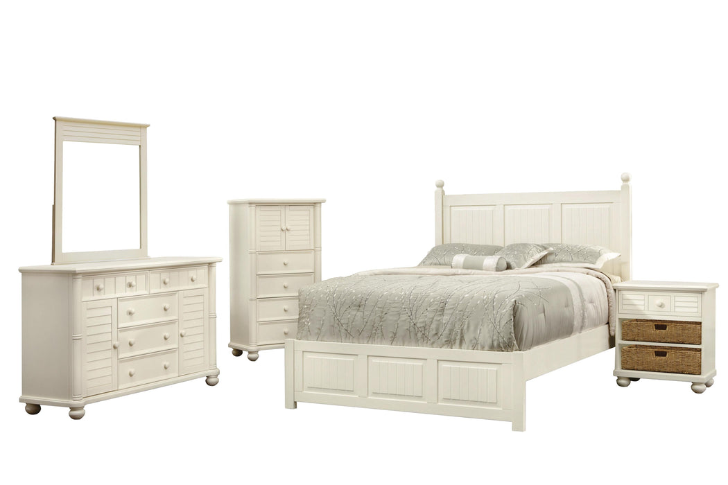 Sunset Trading Ice Cream at the Beach 5 Piece Queen Bedroom Set | Bed Dresser Mirror Storage Chest Nightstand