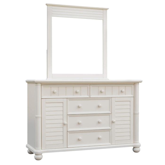 Sunset Trading Ice Cream at the Beach Dresser and Mirror | 5 Drawers 2 Cabinets | Fully Assembled