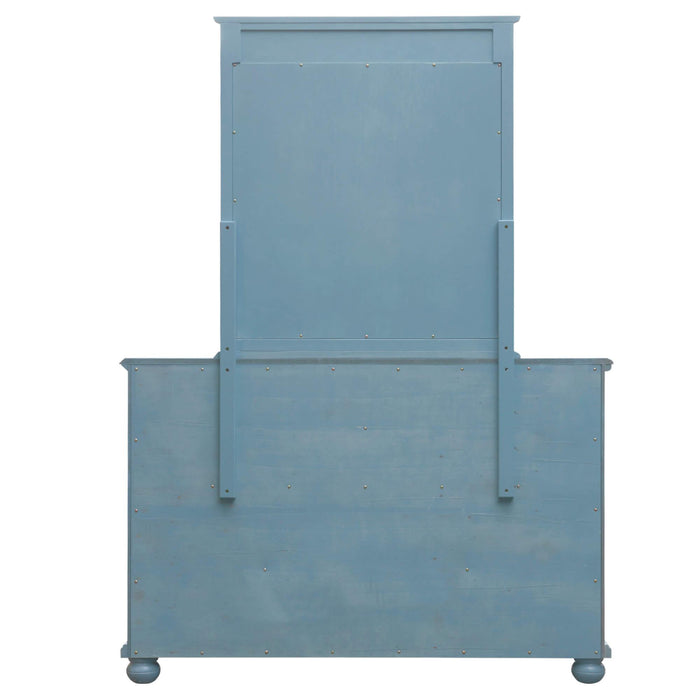 Sunset Trading Cool Breeze Dresser and Mirror | 5 Drawers 2 Cabinets | Beach Blue Wood | Fully Assembled -  Chapter 11 Furniture (Lewiston, Maine)
