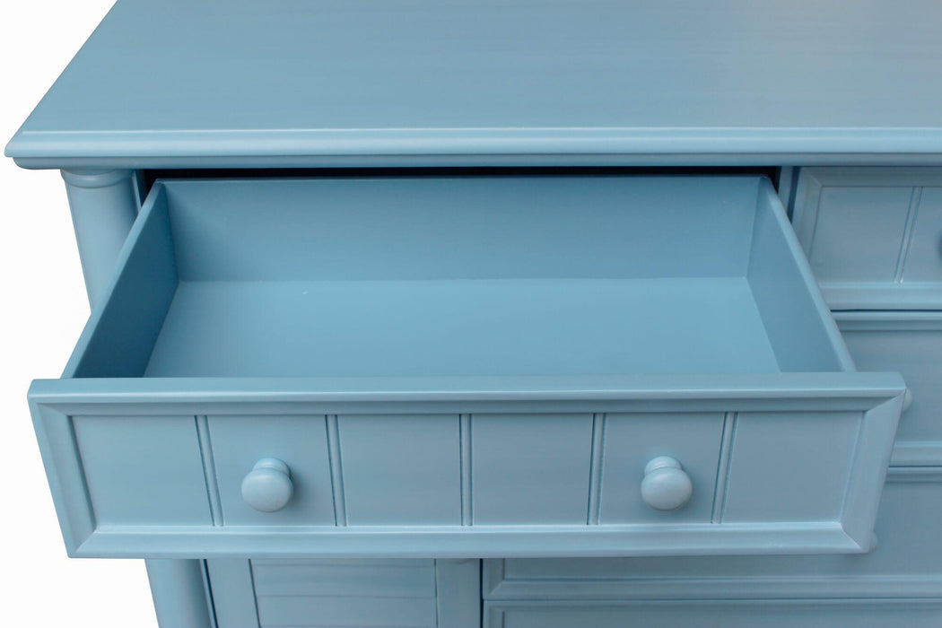 Sunset Trading Cool Breeze Dresser and Mirror | 5 Drawers 2 Cabinets | Beach Blue Wood | Fully Assembled -  Chapter 11 Furniture (Lewiston, Maine)