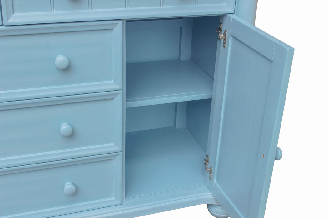 Sunset Trading Cool Breeze Dresser and Mirror | 5 Drawers 2 Cabinets | Beach Blue Wood | Fully Assembled -  Chapter 11 Furniture (Lewiston, Maine)