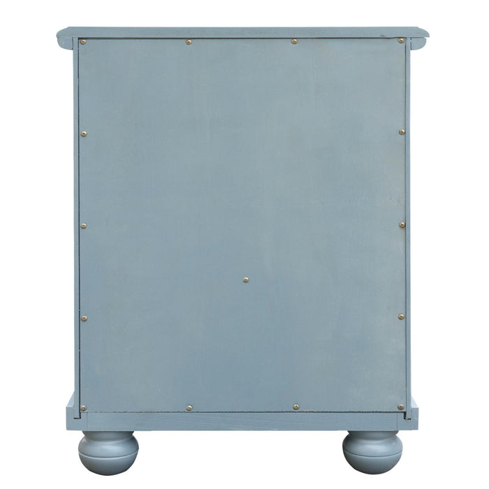 Sunset Trading Cool Breeze Nightstand | 2 Shelf Baskets Drawer | End Table | Beach Blue | Fully Assembled -  Chapter 11 Furniture (Lewiston, Maine)