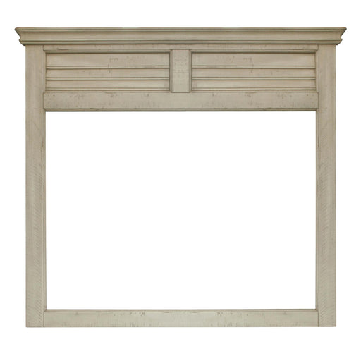 Sunset Trading Shades of Sand Shutter Mirror | Cream/Walnut Brown Solid Wood -  Chapter 11 Furniture (Lewiston, Maine)