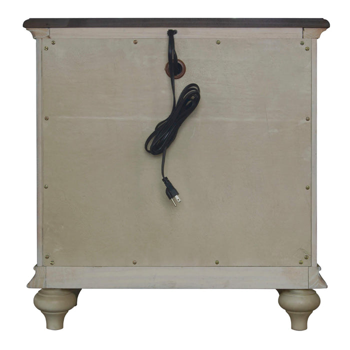 Sunset Trading Shades of Sand 3 Drawer Nightstand | Cream/Walnut Brown Solid Wood -  Chapter 11 Furniture (Lewiston, Maine)