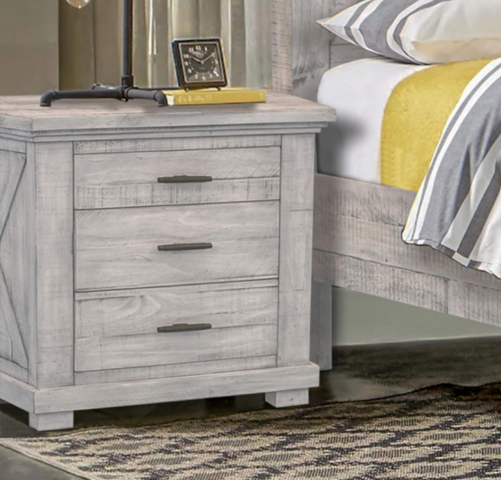Sunset Trading Crossing Barn 3 Drawer Bedroom Nightstand | Gray Acacia Wood -  Chapter 11 Furniture (Lewiston, Maine)