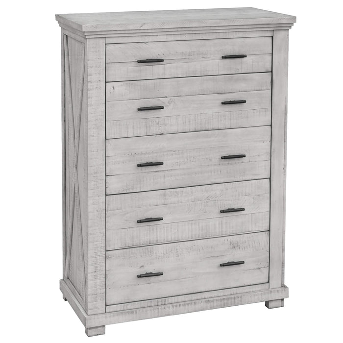 Sunset Trading Crossing Barn 5 Drawer Bedroom Chest | Gray Acacia Wood