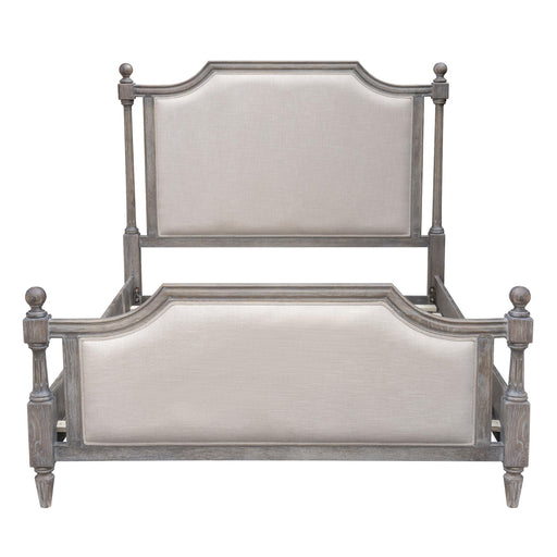 Sunset Trading Fawn Gray Queen Upholstered Panel Bed | Light Grey Solid Acacia Wood -  Chapter 11 Furniture (Lewiston, Maine)