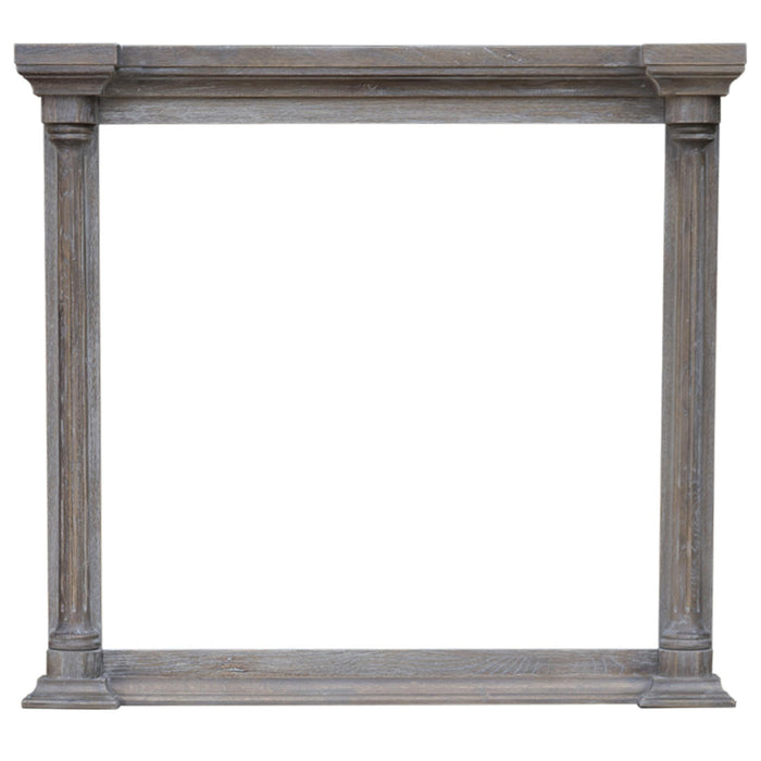 Sunset Trading Fawn Gray Wood Framed Beveled Mirror| Light Grey Solid Acacia Wood -  Chapter 11 Furniture (Lewiston, Maine)