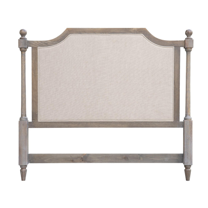 Sunset Trading Fawn Gray Queen Upholstered Panel Bed | Light Grey Solid Acacia Wood -  Chapter 11 Furniture (Lewiston, Maine)