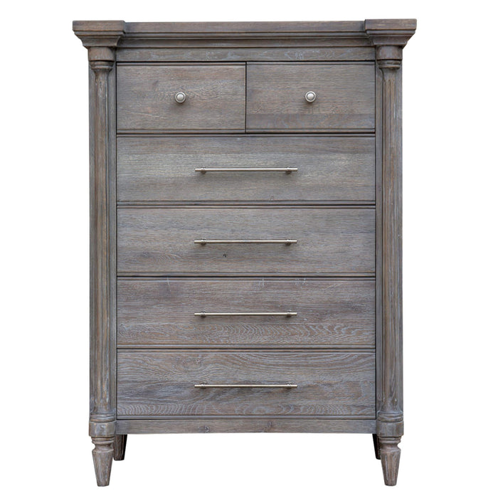 Sunset Trading Fawn Gray 6 Drawer Bedroom Chest| Light Grey Solid Acacia Wood | Fully Assembled -  Chapter 11 Furniture (Lewiston, Maine)
