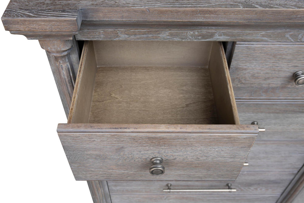 Sunset Trading Fawn Gray 6 Drawer Bedroom Chest| Light Grey Solid Acacia Wood | Fully Assembled -  Chapter 11 Furniture (Lewiston, Maine)