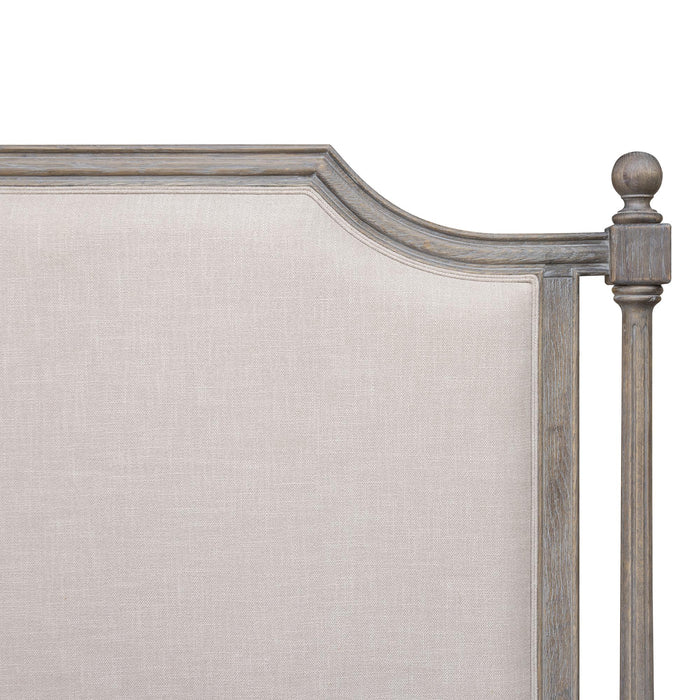 Sunset Trading Fawn Gray Queen Upholstered Panel Bed | Light Grey Solid Acacia Wood -  Chapter 11 Furniture (Lewiston, Maine)