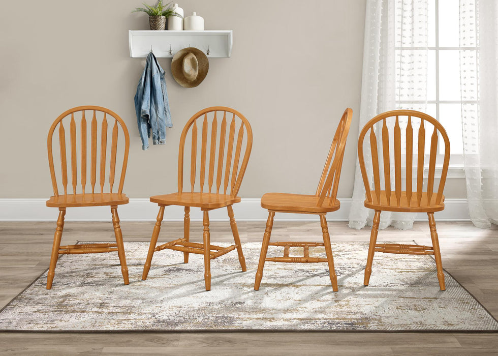 Sunset Trading Selections Windsor Arrowback Dining Chair | Light Oak Finish Solid Wood | Set of 4 Sidechairs -  Chapter 11 Furniture (Lewiston, Maine)