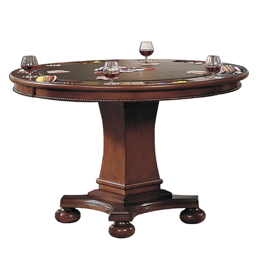 Sunset Trading Bellagio 48" Round Dining and Poker Table | Reversible Game Top | Brown Cherry Wood | Seats 6 -  Chapter 11 Furniture (Lewiston, Maine)