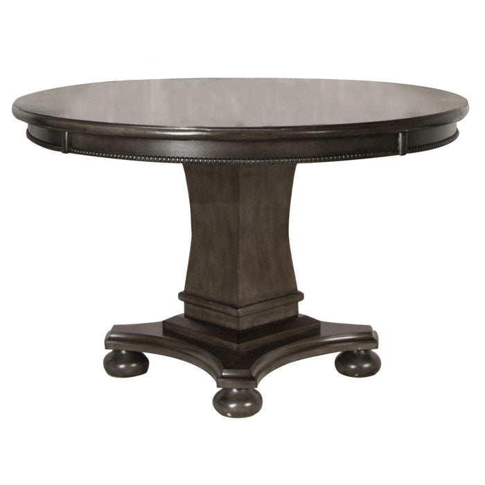 Sunset Trading 48" Round Vegas Dining and Poker Table | Reversible Game Top | Gray Wood