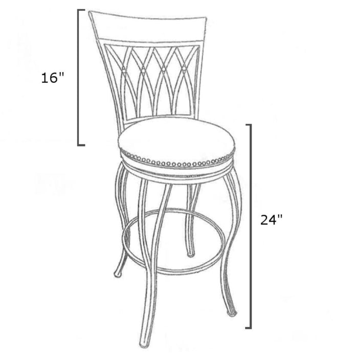 Sunset Trading 24" Victoria Highback Swivel Counter Stool
