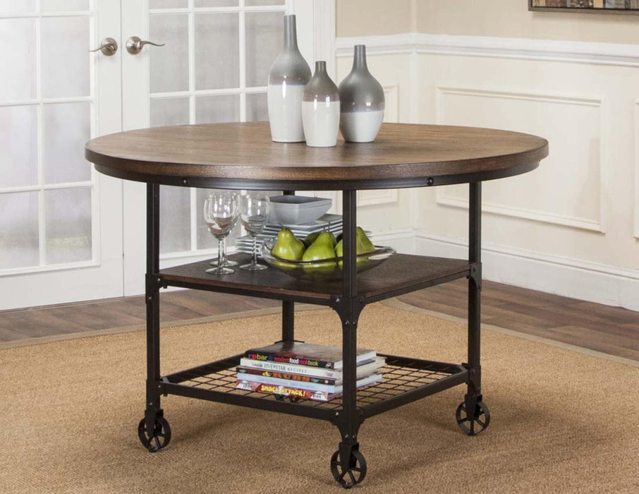 Sunset Trading Rustic Elm Industrial Table -  Chapter 11 Furniture (Lewiston, Maine)