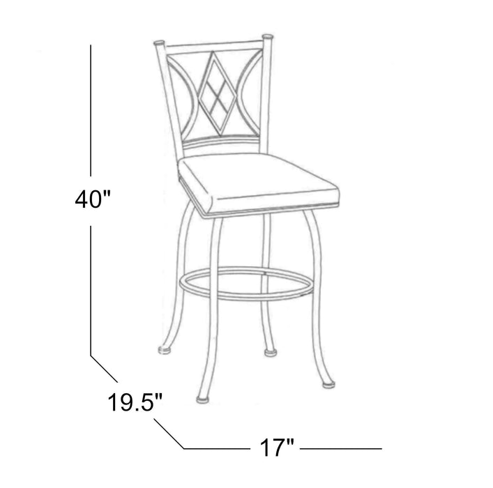 Sunset Trading 24" Dart Swivel Barstool | Set of 2