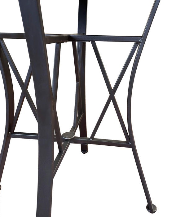 Sunset Trading Star 36" Round Pub Table | Bar Height Dining | Gray Metal and Wood | Seats 4 -  Chapter 11 Furniture (Lewiston, Maine)