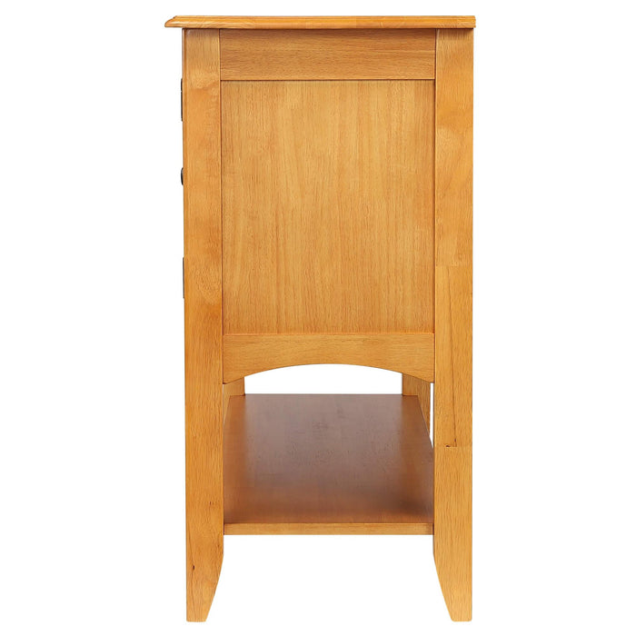 Sunset Trading Selections Sideboard with Large Display Shelf | 3 Drawers 2 Storage Cabinets | Light Oak -  Chapter 11 Furniture (Lewiston, Maine)