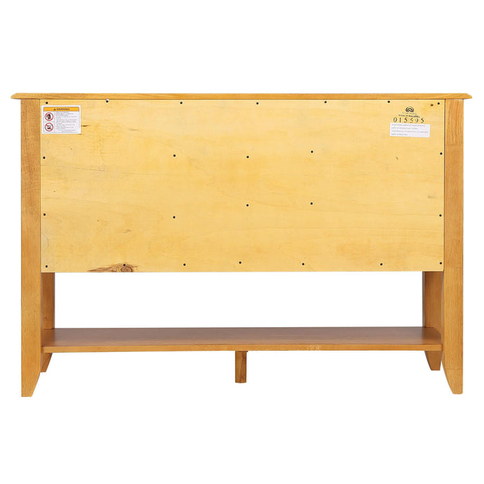 Sunset Trading Selections Sideboard with Large Display Shelf | 3 Drawers 2 Storage Cabinets | Light Oak -  Chapter 11 Furniture (Lewiston, Maine)