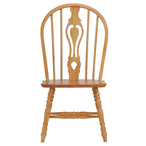 Sunset Trading Oak Selections Keyhole Windsor Dining Side Chairs | Light Oak Solid Wood | Set of 2 | Fully Assembled -  Chapter 11 Furniture (Lewiston, Maine)