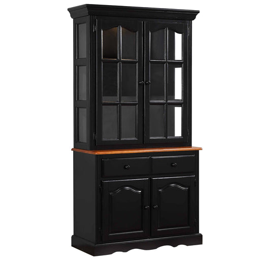 Sunset Trading Black Cherry Selections Keepsake Buffet and Lighted Hutch | Antique Black and Cherry -  Chapter 11 Furniture (Lewiston, Maine)