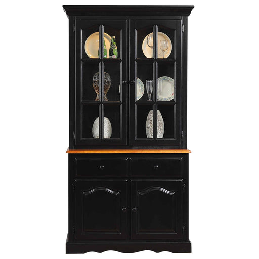 Sunset Trading Black Cherry Selections Keepsake Buffet and Lighted Hutch | Antique Black and Cherry -  Chapter 11 Furniture (Lewiston, Maine)