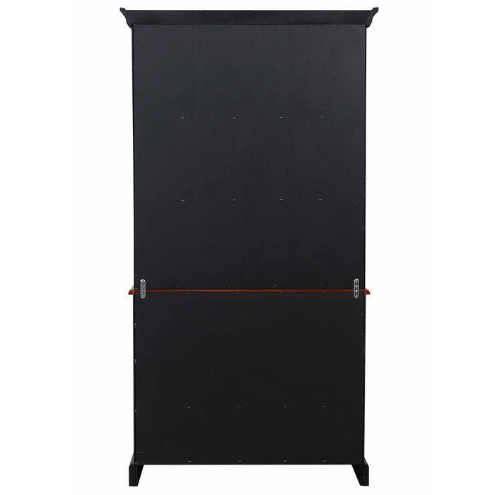 Sunset Trading Black Cherry Selections Keepsake Buffet and Lighted Hutch | Antique Black and Cherry