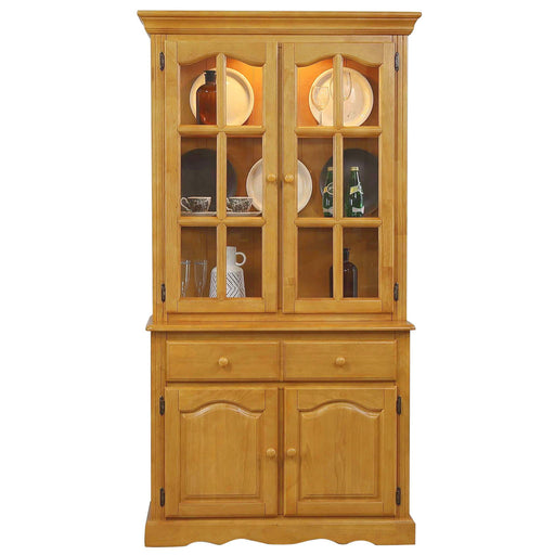 Sunset Trading Oak Selections Keepsake Buffet and Lighted Hutch | Light Oak -  Chapter 11 Furniture (Lewiston, Maine)