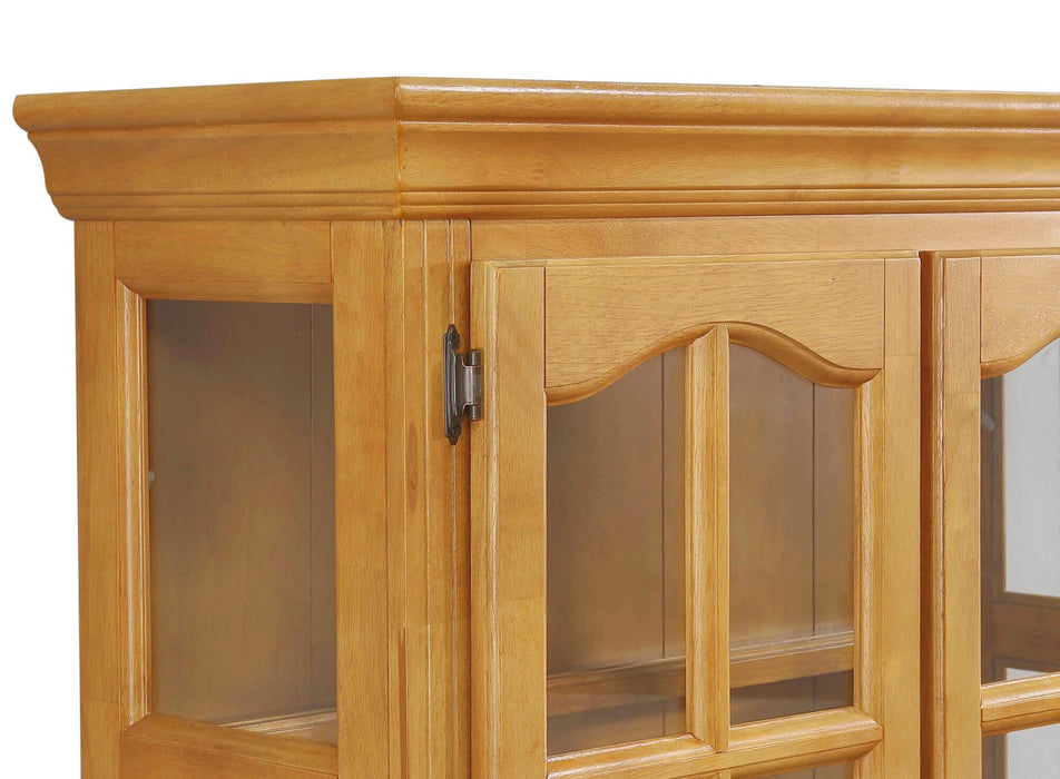 Sunset Trading Oak Selections Keepsake Buffet and Lighted Hutch | Light Oak -  Chapter 11 Furniture (Lewiston, Maine)