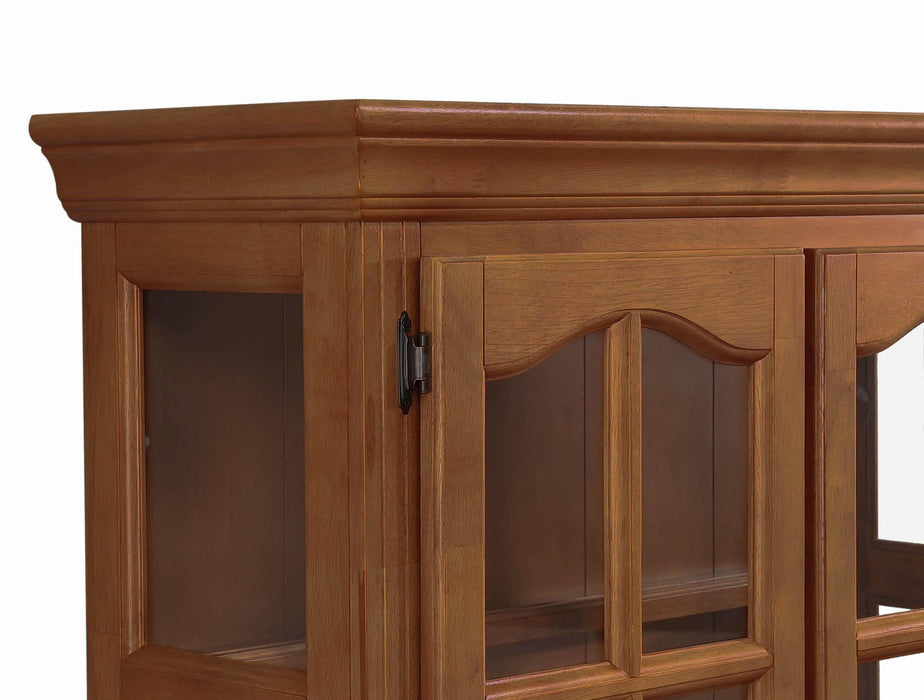 Sunset Trading Oak Selections Keepsake Buffet and Lighted Hutch | Nutmeg Brown and Light Oak -  Chapter 11 Furniture (Lewiston, Maine)