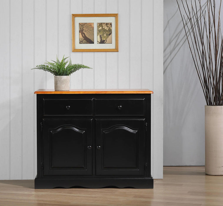 Sunset Trading Black Cherry Selections Keepsake Buffet | Antique Black and Cherry